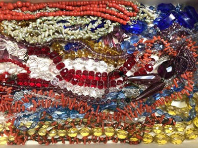 Lot 128 - Group of vintage bead necklaces including antique coral