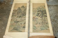 Lot 2458 - 19th century Chinese hanging scroll,...