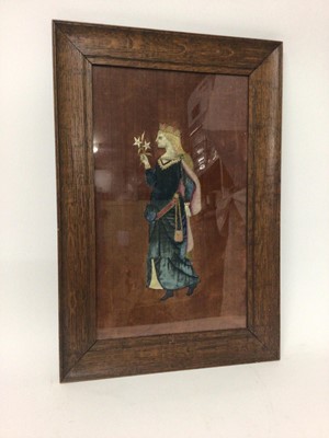Lot 160 - A Renaissance revival embroidery of a female figure