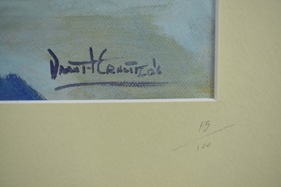 Lot 1282 - * Daniel Crane (b.1969) pair of signed limited edition prints - The Stables at Chester Racecourse and Waterloo Bridge, signed and numbered 15/100