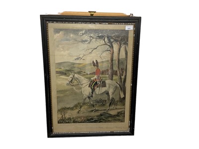 Lot 835 - George Algernon Fothergill (1868-1945) signed limited edition hand tinted print - "The Greys Patrol", one from an addition of 25, dated 1929, 61cm x 44cm, a hand written letter attached verso from...