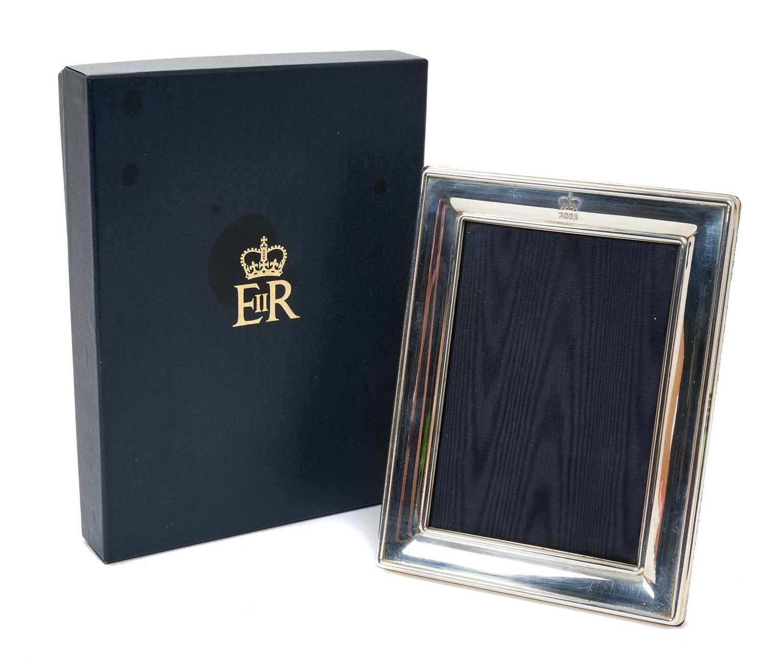 Lot 35 - H.M. Queen Elizabeth II, silver plated photograph frame 2003