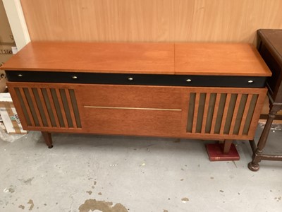 Lot 1351 - Vintage Garrard radiogram in teak case, 152cm wide, 40.5cm deep, 68.5cm high