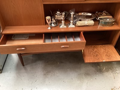 Lot 1352 - Mid century teak G Plan sideboard, 152cm wide, 43cm deep, 136cm high