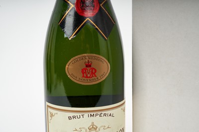 Lot 40 - Moët & Chandon bottle of Champagne with presentation label for the 1997 Golden Wedding Annivery of H.M.Queen Elizabeth II and H.R.H. The Duke of Edinburgh in original box