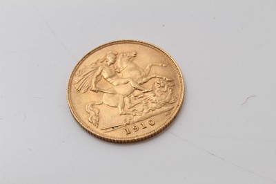 Lot 403 - G.B. - Gold Half Sovereign Edward VII 1910 VF (1 coin)