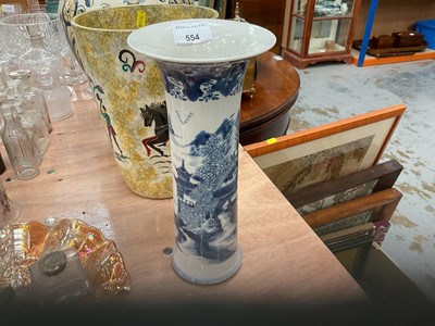 Lot 554 - Late 18th / early 19th century Chinese porcelain vase with blue and white decoration