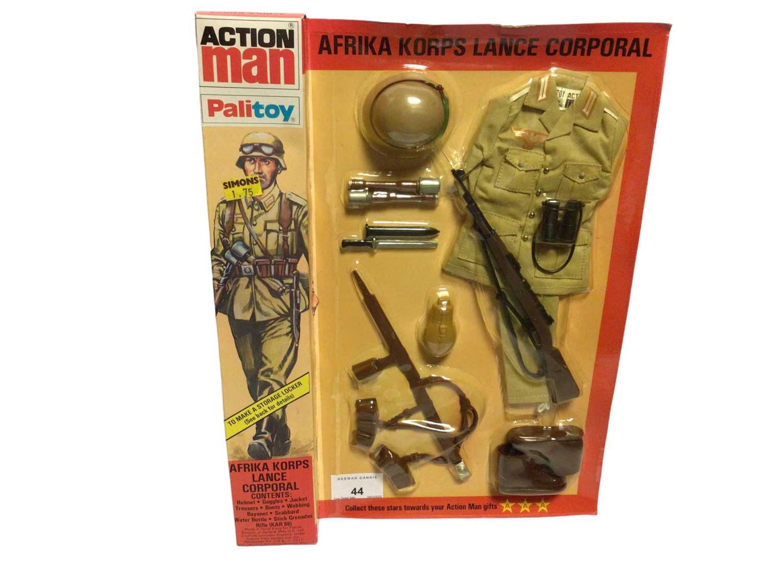 Lot 44 - Palitoy Action Man Afrika Korps Lance Corporal, in locker box packaging No.34331 (1)