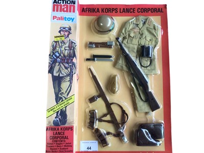 Lot 44 - Palitoy Action Man Afrika Korps Lance Corporal, in locker box packaging No.34331 (1)