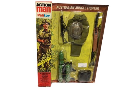 Lot 45 - Palitoy Action Man Australian Jungle Fighter Outfit, in locker box packaging (box end crumpled) No.34307 (1)