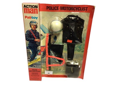 Lot 50 - Palitoy Action Man Police Motorcyclist Outfit, in locker box packaging No.34322 (1)