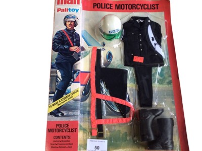 Lot 50 - Palitoy Action Man Police Motorcyclist Outfit, in locker box packaging No.34322 (1)