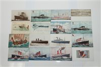 Lot 2475 - PostCarsds - small selection of shipping -...