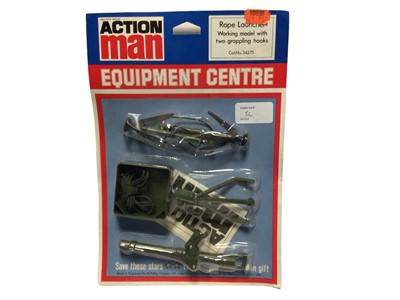 Lot 56 - Palitoy Action Man Equipment Centre Weapons & Accessories, in vacuum pack on card  (5)