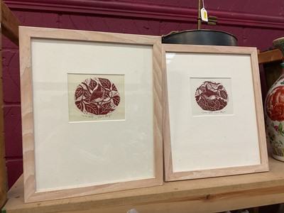 Lot 593 - Two Carl Borges limited edition linocuts of Wren's