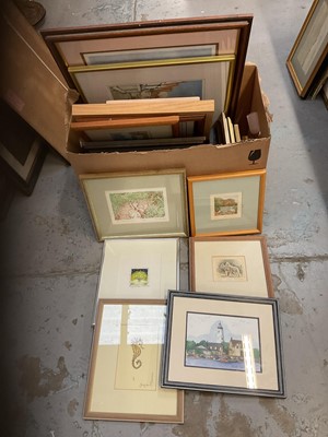 Lot 595 - Collection of signed limited edition prints and other pictures.