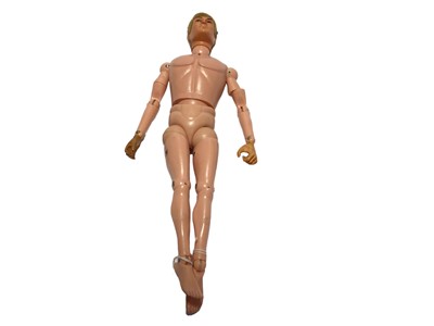 Lot 65 - Palitoy Action Man Basic Figure, no trunks, gripping hands (some fingers missing) & flock hair eagle eye heads (2)