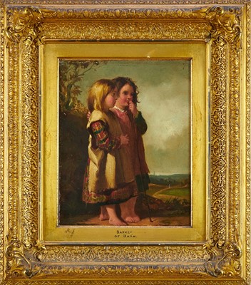 Lot 1338 - Attributed to Thomas Barker of Bath (1769-1847), oil on board - The Young Travellers, 25cm x 20cm, in gilt frame