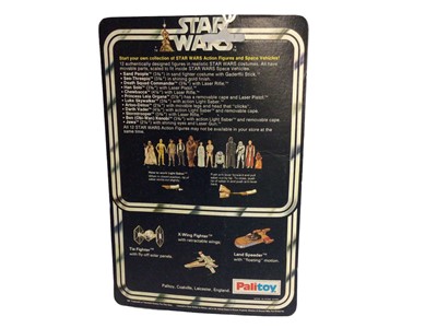 Lot 106 - Palitoy Star Wars  Darth Vader 4 1/4" action figure, with Light Saber & Removable Cape, on punched card (1)