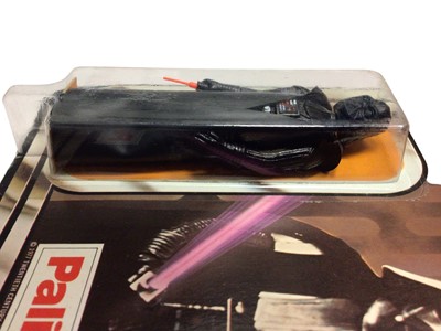 Lot 106 - Palitoy Star Wars  Darth Vader 4 1/4" action figure, with Light Saber & Removable Cape, on punched card (1)