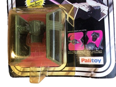 Lot 108 - Palitoy Star Wars Darth Vader Tie Fighter, with removable black Solar Panels & Darth Vader seat, on punched card (card corner has slight damage) (1)