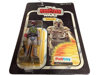 Lot 111 - Palitoy Star Wars The Empire Strikes Back Boba Fett action figure, on punched Collect all 41 card (1)