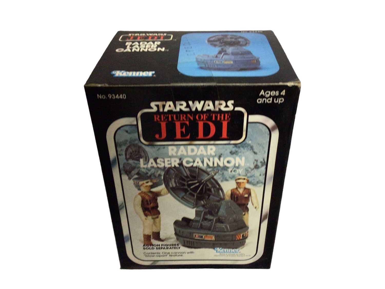 Lot 119 - Kenner Star Wars Return of the Jedi Radar Laser Cannon No.93440 & Ewok Assault Catapult No.71070, box sellotaped (Ewok with Palitoy Sticker) (2)