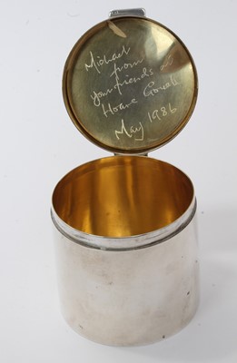 Lot 402 - Silver and gilt lined caddy box by John Alistair Donald, London 1986