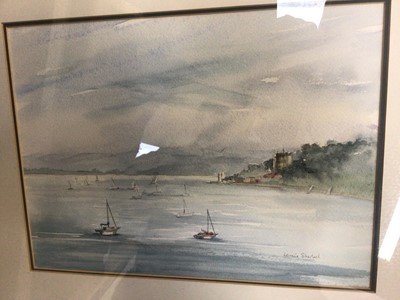 Lot 616 - Loraine Sherlock watercolour study of Brownsea Island, Poole, Dorset, 25 x 34cm
