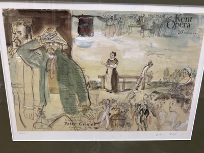 Lot 273 - After John Ward - signed limited edition print - Peter Grimes and two further works on an operatic theme