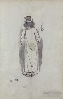 Lot 298 - Manner of Aubrey Beardsley, pen and wash. Figure study