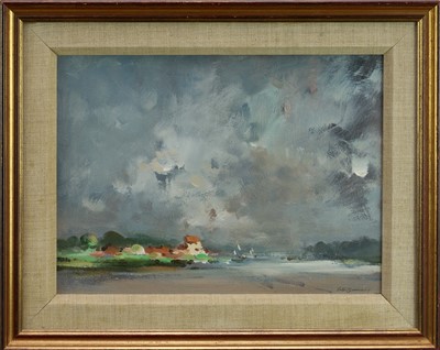 Lot 1131 - *Peter Burman (b.1941) near pair of oils on board - Norfolk River Landscape and Beach, signed, 29cm x 39cm, in glazed frames