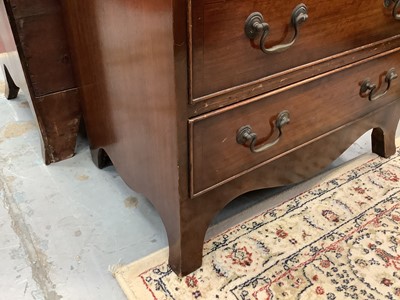 Lot 1647 - Small size Regency style mahogany chest on splayed bracket feet