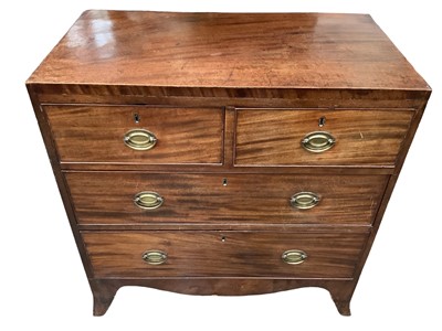 Lot 1646 - Regency mahogany chest of two short over two long drawers