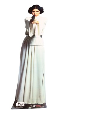 Lot 131 - Star Wars Life Size Display Leia cardboard cut out, with instructions (1)