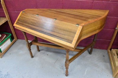 Lot 1617 - Modern fruitwood cased spinette by Micheal Heale, Guildford