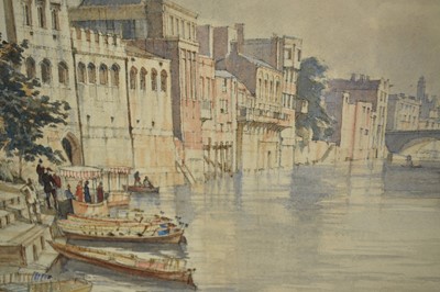 Lot 1503 - *Henry Rushbury (1889-1968), watercolour, Guildhall, York