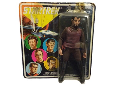 Lot 139 - Mego Corp 5 Face Star Trek Klingon 8" action figure, on card with blister pack No.22801