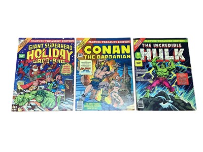 Lot 122 - Marvel Collectors issues The Incredible Hulk (1978) #17, Conan The Barbarian (1977) #15, Giant Superhero Holiday Grab-Bag (1976) #13