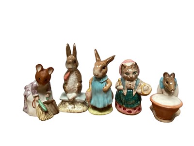 Lot 1130 - Eleven Beswick Beatrix Potter figures and a Country Artists Otter group