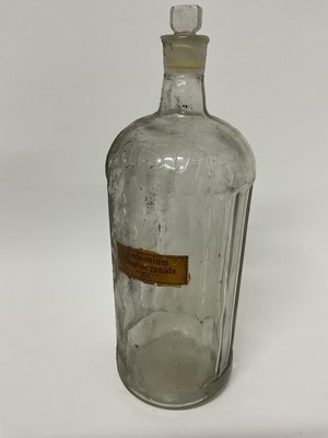 Lot 64 - Very large antique poison bottle, labelled Ammonium Sulphocyanide, 37cm high