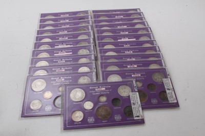 Lot 412 - G.B. - Victorian coin year sets, mostly complete, for the period 1880-1901 inclusive, to include silver Half Crown to bronze Farthing (N.B. Coins mostly taken from circulation, but some noted to be...