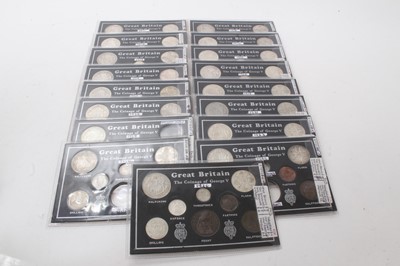 Lot 414 - G.B. - George V coin year sets, mostly complete for the period 1911-1927, with exception of 1927 proof Florin and Three Pence, to include silver Half Crown to bronze Farthing (N.B. Coins mostly...