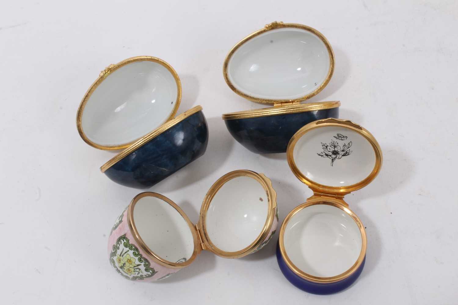 Lot 1085 - Four modern enamel boxes