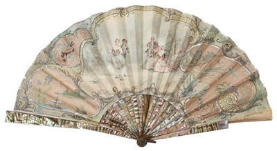 Lot 71 - H.M. Queen Victoria , fine hand painted silk fan