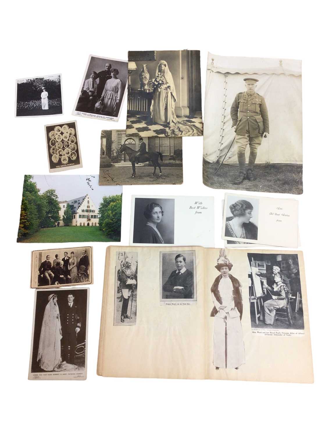 Lot 72 - H.S.H. Prince Adolphus of Teck and his family, collection of photographs including one of Queen Mary and Mary of Teck's scraps book 