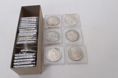 Lot 417 - World - Mixed South African silver Crowns & other issues (28 coins)