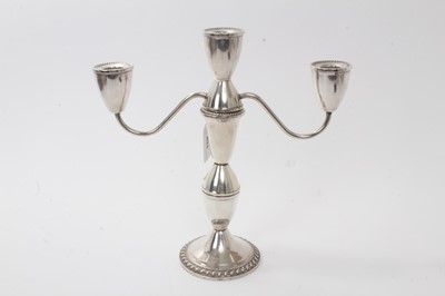 Lot 67 - Contemporary American silver sectional candelabrum by Duchin Creations