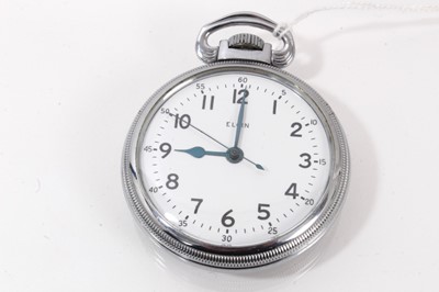 Lot 897 - 1930s Elgin military pocket watch