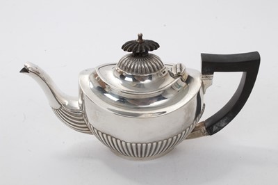 Lot 448 - Silver batchelor's teapot